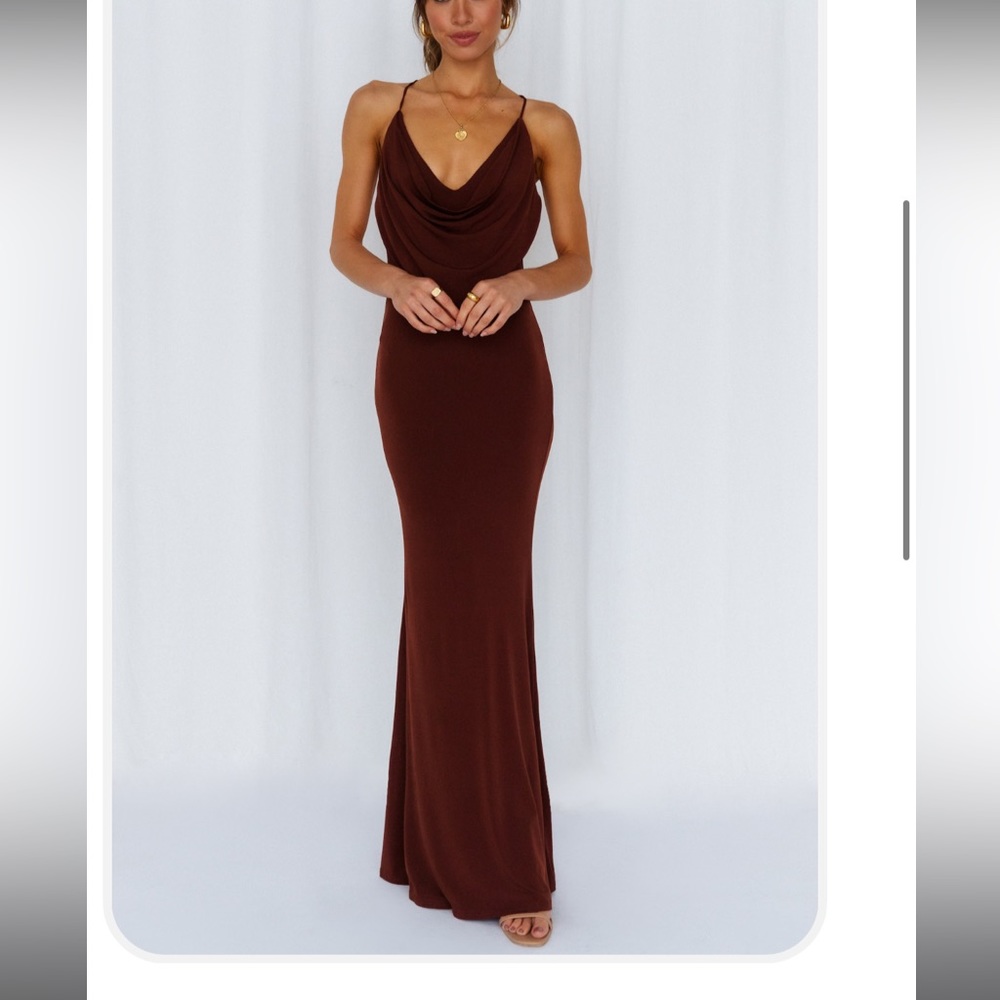 Brown dress from hello molly size small never worn